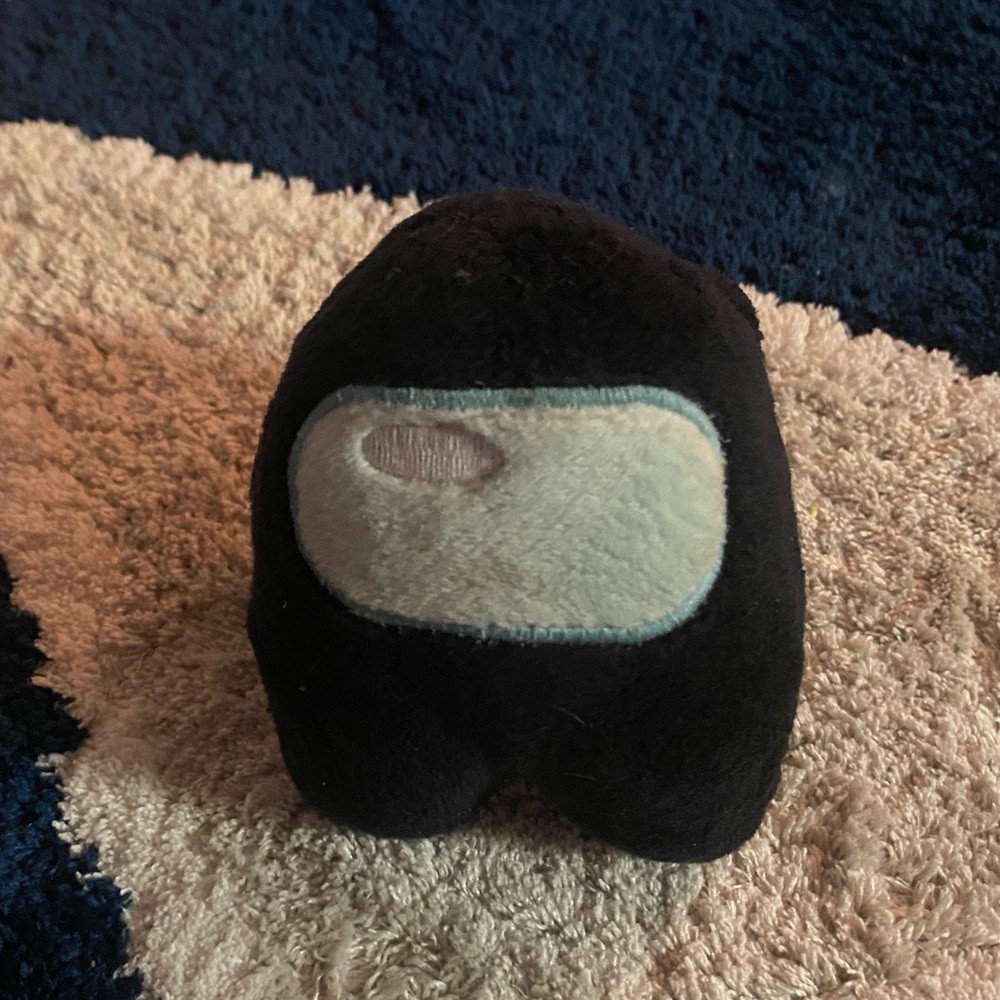 small black among us squeak plush toy